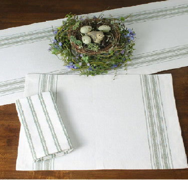 Grain Sack Sage Placemat PM164009 - The Fox Decor